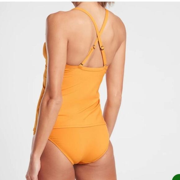 NWT Athleta Twist Up Tankini Top In Yellow Size 32D/DD - Picture 2 of 6